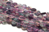 Gökkuşağı Florit Boncukları, Yuvarlak Değerli Taş Boncukları, Doğal Mor Florit Kristal Kuvars Boncukları, 15 - 19 - 21 mm Tam Telli Florit Değerli Taş