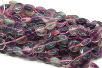 Gökkuşağı Florit Boncukları, Yuvarlak Değerli Taş Boncukları, Doğal Mor Florit Kristal Kuvars Boncukları, 15 - 19 - 21 mm Tam Telli Florit Değerli Taş