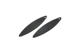 Siyah Markiz Tılsımı, 1 Delikli 12 Oksitlenmiş Siyah Pirinç Markiz Tılsımı, Küpeler, Kolye Uçları (29,5x7x0,60 mm) D997