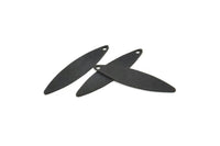 Siyah Markiz Tılsımı, 1 Delikli 12 Oksitlenmiş Siyah Pirinç Markiz Tılsımı, Küpeler, Kolye Uçları (29,5x7x0,60 mm) D997