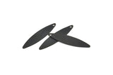 Siyah Markiz Tılsımı, 1 Delikli 12 Oksitlenmiş Siyah Pirinç Markiz Tılsımı, Küpeler, Kolye Uçları (29,5x7x0,60 mm) D997