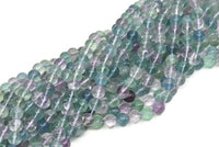 Gökkuşağı Florit Boncuklar, Yuvarlak Değerli Taş Boncuklar, Doğal Yeşil Florit Kristal Kuvars Boncuklar, 10 - 12 - 14 mm Tam Telli Florit Değerli Taş