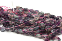 Gökkuşağı Florit Boncukları, Yuvarlak Değerli Taş Boncukları, Doğal Mor Florit Kristal Kuvars Boncukları, 15 - 19 - 21 mm Tam Telli Florit Değerli Taş