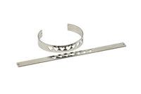 Steel Bracelet Heart, Stainless Steel Flat Bracelet With 2 Holes, Steel Heart Bangle, Bracelet Bangle (145x10x0.80mm) SMP1888