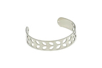 Adjustable Bangle Bracelet, Stainless Steel Flat Bracelet With 2 Holes, Steel Bracelet, Steel Bracelet Bangle (145x13x0.80mm) SMP1882