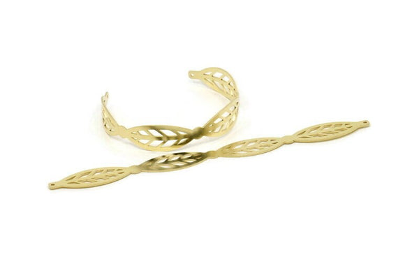 Adjustable Bangle Bracelet, Raw Brass Flat Bracelet With 2 Holes, Raw Brass Bracelet, Brass Bracelet Bangle (145x13x0.80mm) SMP1889