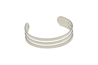 Adjustable Bangle Bracelet, Stainless Steel Flat Bracelet With 2 Holes, Steel Bracelet, Steel Bracelet Bangle (145x13x0.80mm) SMP1887