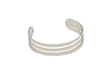 Adjustable Bangle Bracelet, Stainless Steel Flat Bracelet With 2 Holes, Steel Bracelet, Steel Bracelet Bangle (145x13x0.80mm) SMP1887