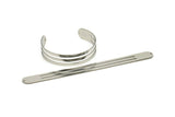 Adjustable Bangle Bracelet, Stainless Steel Flat Bracelet With 2 Holes, Steel Bracelet, Steel Bracelet Bangle (145x13x0.80mm) SMP1887