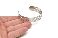 Adjustable Bangle Bracelet, Stainless Steel Flat Bracelet With 2 Holes, Steel Bracelet, Steel Bracelet Bangle (145x13x0.80mm) SMP1776