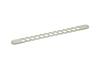 Adjustable Bangle Bracelet, Stainless Steel Flat Bracelet With 2 Holes, Steel Bracelet, Steel Bracelet Bangle (145x13x0.80mm) SMP1890