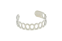 Adjustable Bangle Bracelet, Stainless Steel Flat Bracelet With 2 Holes, Steel Bracelet, Steel Bracelet Bangle (145x13x0.80mm) SMP1890