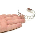 Adjustable Bangle Bracelet, Stainless Steel Flat Bracelet With 2 Holes, Steel Bracelet, Steel Bracelet Bangle (145x13x0.80mm) SMP1890