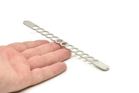 Adjustable Bangle Bracelet, Stainless Steel Flat Bracelet With 2 Holes, Steel Bracelet, Steel Bracelet Bangle (145x13x0.80mm) SMP1890