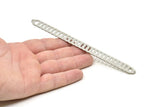 Adjustable Bangle Bracelet, Stainless Steel Flat Bracelet With 2 Holes, Steel Bracelet, Steel Bracelet Bangle (145x13x0.80mm) SMP1893
