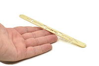 Adjustable Bangle Bracelet, Raw Brass Flat Bracelet With 2 Holes, Raw Brass Bracelet, Brass Bracelet Bangle (145x13x0.80mm) SMP1891