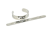 Adjustable Bangle Bracelet, Stainless Steel Flat Bracelet With 2 Holes, Steel Bracelet, Steel Bracelet Bangle (145x13x0.80mm) SMP1891