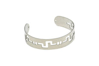 Adjustable Bangle Bracelet, Stainless Steel Flat Bracelet With 2 Holes, Steel Bracelet, Steel Bracelet Bangle (145x13x0.80mm) SMP1891