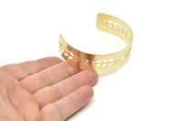 Adjustable Bangle Bracelet, Raw Brass Flat Bracelet With 2 Holes, Raw Brass Bracelet, Brass Bracelet Bangle (145x19x0.80mm) SMP1777