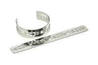 Adjustable Bangle Bracelet, Stainless Steel Flat Bracelet With 2 Holes, Steel Bracelet, Steel Bracelet Bangle (145x19x0.80mm) SMP1777