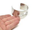 Adjustable Bangle Bracelet, Stainless Steel Flat Bracelet With 2 Holes, Steel Bracelet, Steel Bracelet Bangle (145x26x0.80mm) SMP1778