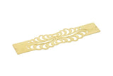 Adjustable Bangle Bracelet, Raw Brass Flat Bracelet With 2 Holes, Raw Brass Bracelet, Brass Bracelet Bangle (145x40x0.80mm) SMP1780