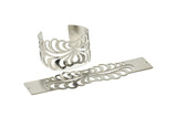 Adjustable Bangle Bracelet, Stainless Steel Flat Bracelet With 2 Holes, Steel Bracelet, Steel Bracelet Bangle (145x40x0.80mm) SMP1780