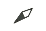 Black Diamond Charm, 10 Oxidized Black Brass Rhombus Charms With 1 Hole, Earrings, Findings (33x12x10,80m) D0670