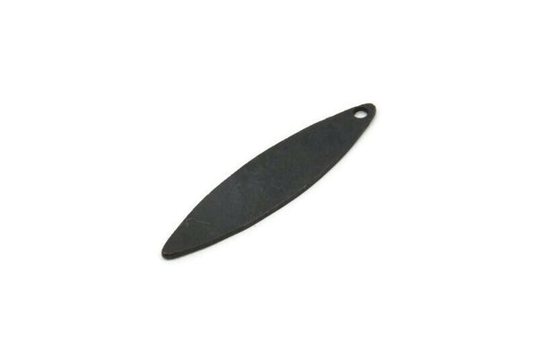 Siyah Markiz Tılsımı, 1 Delikli 12 Oksitlenmiş Siyah Pirinç Markiz Tılsımı, Küpeler, Kolye Uçları (29,5x7x0,60 mm) D997