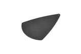 Black Triangle Charm, 4 Oxidized Black Brass Textured Triangle Charms With 1 Hole, Earrings, Findings (43x31x0.60mm) D0722