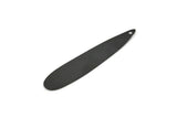 Siyah Damla Charm, 1 Delikli 10 Oksitlenmiş Siyah Pirinç Damla Charm, Küpeler, Bulgular (47x10x0,50 mm) D1062