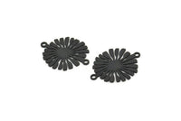 Siyah Güneş Tılsımı, 2 Döngülü 8 Oksitlenmiş Siyah Pirinç Güneş Tılsımı, Pirinç Bağlantı Elemanları (22x17x0,60 mm) A3871