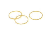28mm Circle Connectors, 6 Gold Plated Brass Circle Connectors (28x1x1mm) BS 1090