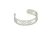 Adjustable Bangle Bracelet, Stainless Steel Flat Bracelet With 2 Holes, Steel Bracelet, Steel Bracelet Bangle (145x13x0.80mm) SMP1788