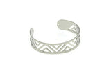 Adjustable Bangle Bracelet, Stainless Steel Flat Bracelet With 2 Holes, Steel Bracelet, Steel Bracelet Bangle (145x13x0.80mm) SMP1788