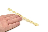 Adjustable Bangle Bracelet, Raw Brass Flat Bracelet With 2 Holes, Raw Brass Bracelet, Brass Bracelet Bangle (145x13x0.80mm) SMP1784