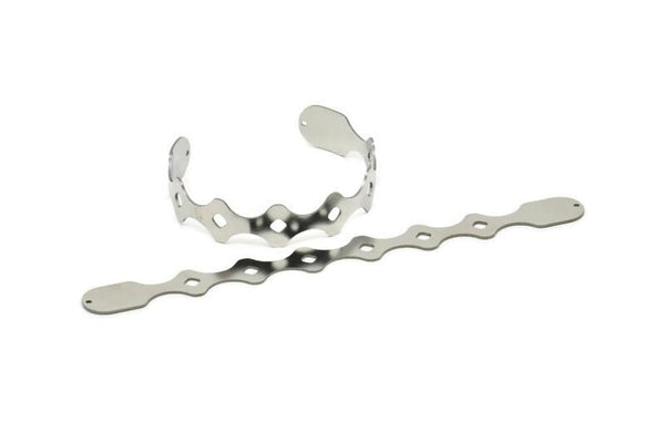 Adjustable Bangle Bracelet, Stainless Steel Flat Bracelet With 2 Holes, Steel Bracelet, Steel Bracelet Bangle (145x13x0.80mm) SMP1784