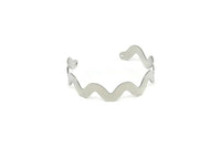 Adjustable Bangle Bracelet, Stainless Steel Flat Bracelet With 2 Holes, Steel Bracelet, Steel Bracelet Bangle (145x13x0.80mm) SMP1790