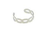 Adjustable Bangle Bracelet, Stainless Steel Flat Bracelet With 2 Holes, Steel Bracelet, Steel Bracelet Bangle (145x13x0.80mm) SMP1786