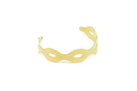 Adjustable Bangle Bracelet, Raw Brass Flat Bracelet With 2 Holes, Raw Brass Bracelet, Brass Bracelet Bangle (145x13x0.80mm) SMP1787