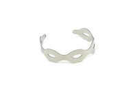 Adjustable Bangle Bracelet, Stainless Steel Flat Bracelet With 2 Holes, Steel Bracelet, Steel Bracelet Bangle (145x13x0.80mm) SMP1787