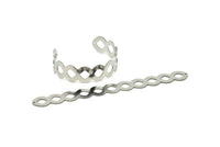Adjustable Bangle Bracelet, Stainless Steel Flat Bracelet With 2 Holes, Steel Bracelet, Steel Bracelet Bangle (145x17x0.80mm) SMP1793