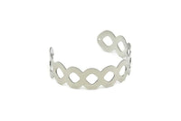 Adjustable Bangle Bracelet, Stainless Steel Flat Bracelet With 2 Holes, Steel Bracelet, Steel Bracelet Bangle (145x17x0.80mm) SMP1793
