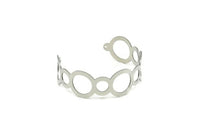 Adjustable Bangle Bracelet, Stainless Steel Flat Bracelet With 2 Holes, Steel Bracelet, Steel Bracelet Bangle (145x21x0.80mm) SMP1798