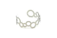 Adjustable Bangle Bracelet, Stainless Steel Flat Bracelet With 2 Holes, Steel Bracelet, Steel Bracelet Bangle (145x23x0.80mm) SMP1797