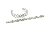 Adjustable Bangle Bracelet, Stainless Steel Flat Bracelet With 2 Holes, Steel Bracelet, Steel Bracelet Bangle (145x15x0.80mm) SMP1796