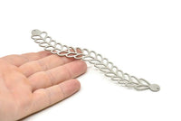 Adjustable Bangle Bracelet, Stainless Steel Flat Bracelet With 2 Holes, Steel Bracelet, Steel Bracelet Bangle (145x18x0.80mm) SMP1793