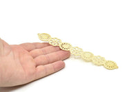 Adjustable Bangle Bracelet, Raw Brass Flat Bracelet With 2 Holes, Raw Brass Bracelet, Brass Bracelet Bangle (145x22x0.80mm) SMP1799