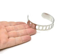 Adjustable Bangle Bracelet, Stainless Steel Flat Bracelet With 2 Holes, Steel Bracelet, Steel Bracelet Bangle (145x13x0.80mm) SMP1803