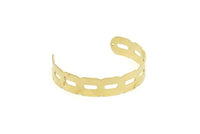 Adjustable Bangle Bracelet, Raw Brass Flat Bracelet With 2 Holes, Raw Brass Bracelet, Brass Bracelet Bangle (145x13x0.80mm) SMP1805